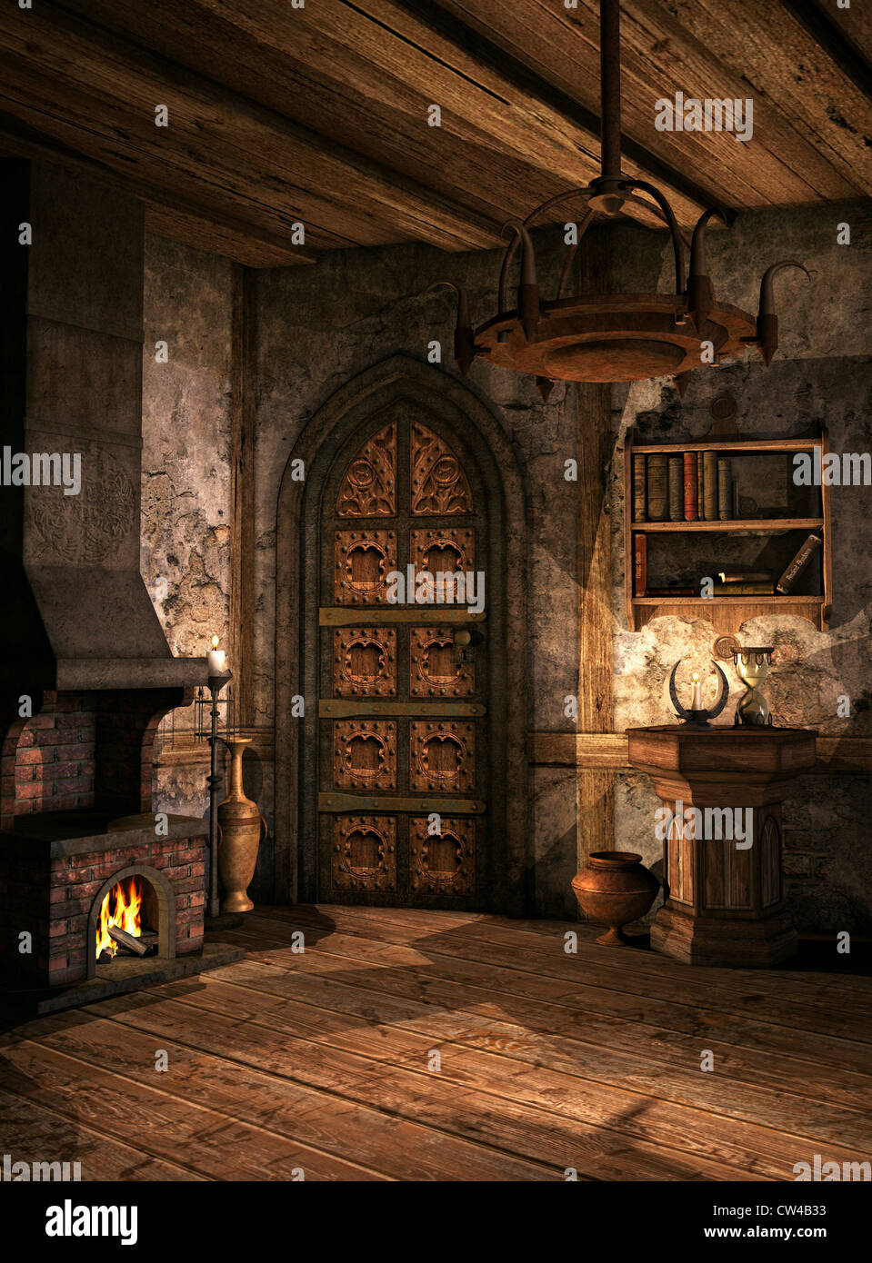 Room In A Medieval Fantasy Style Stock Photo 49883655 Alamy