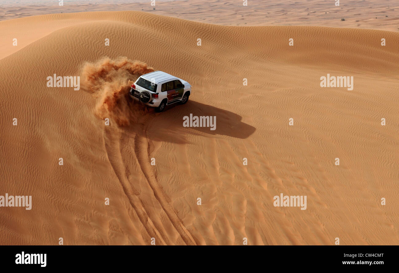 3518. Dune bashing, Desert area, Dubai, UAE. Stock Photo