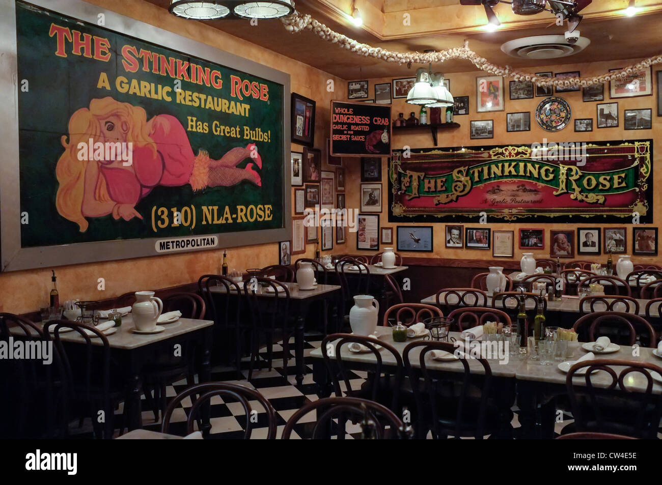 Interior of the Famous Stinking Rose Garlic Restaurant in San Francisco  Stock Photo - Alamy