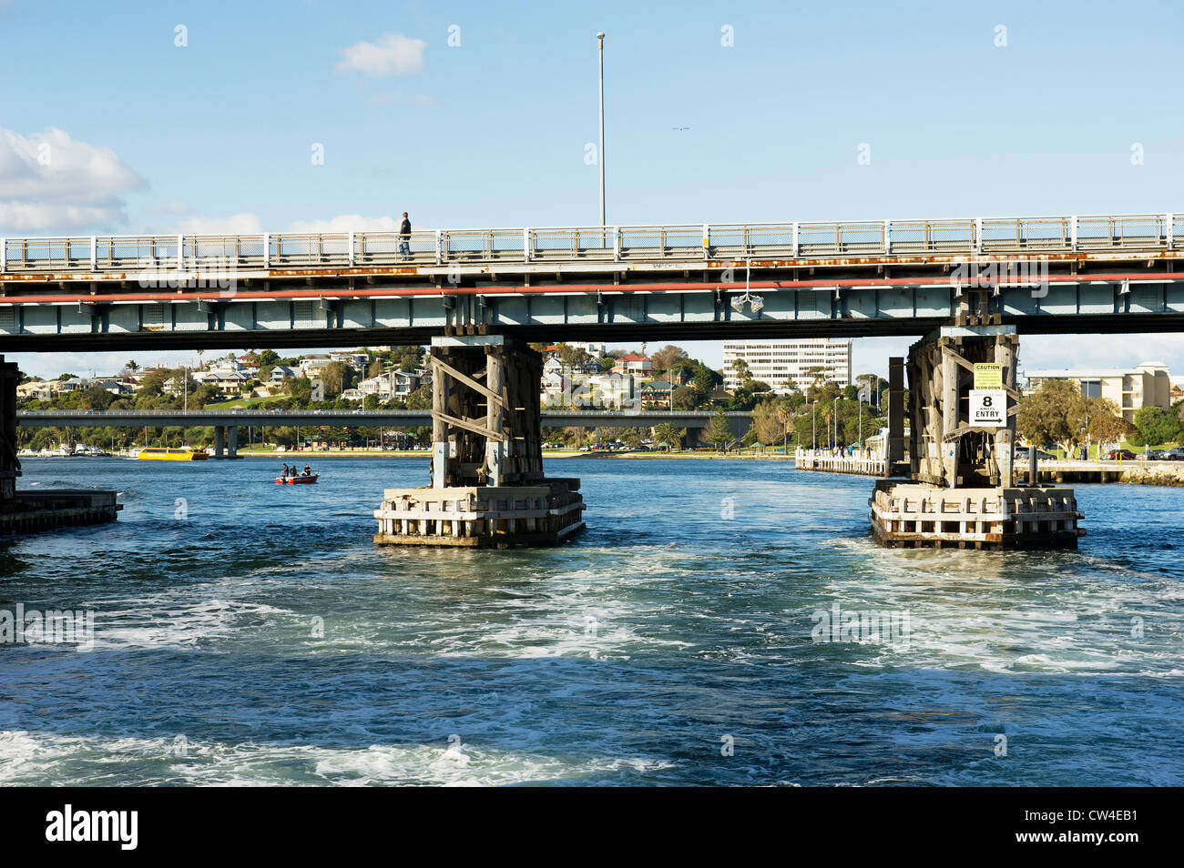 Swan River Western Australia - Bridges over the Swan River at Fremantle in Western Australia Stock Photo