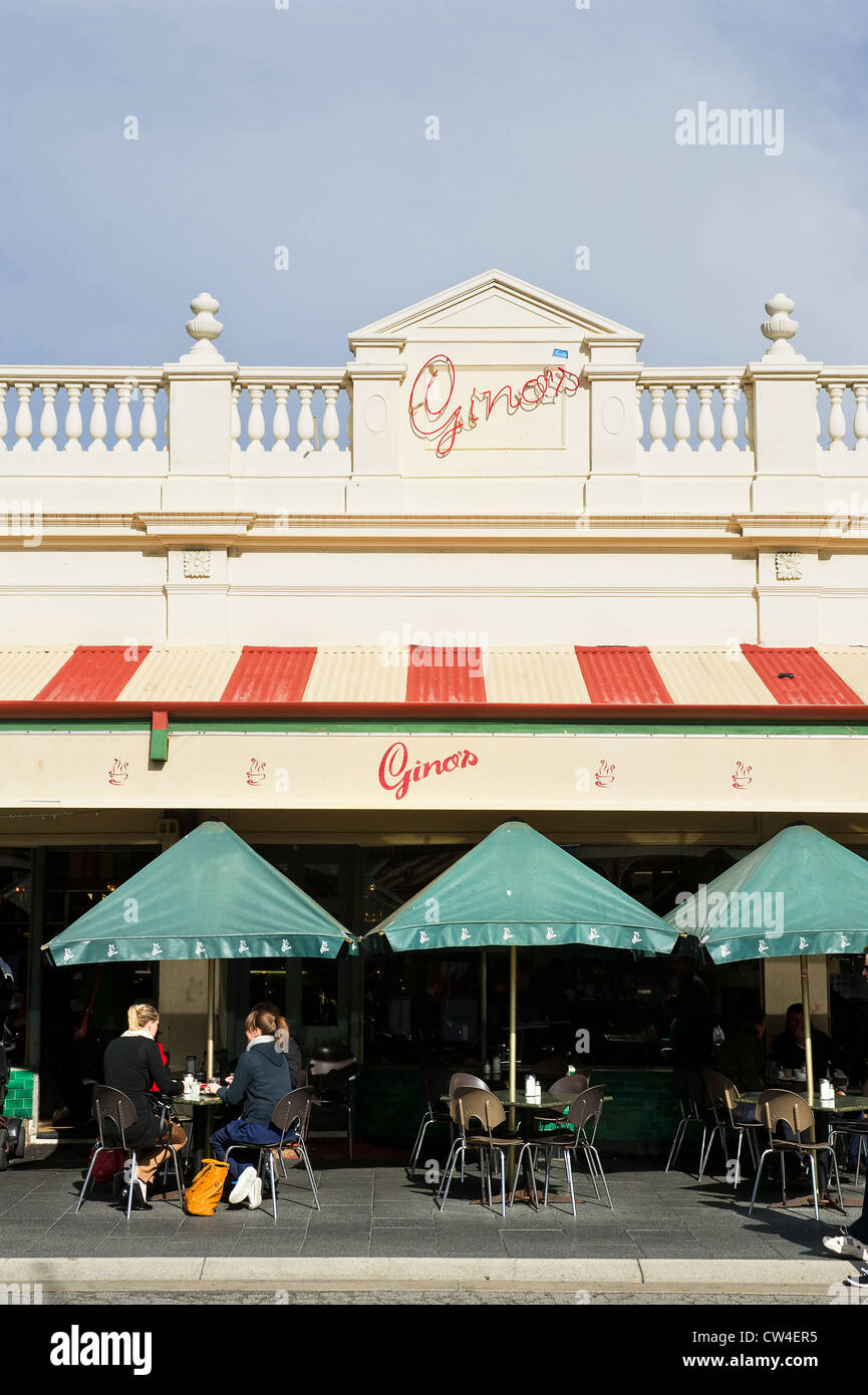 Ginos cafe and trattoria on South Terrace in Frematle Western Australia Stock Photo
