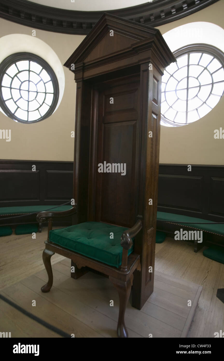 Speaker's Chair in Capitol Building Colonial Williamsburg Virginia