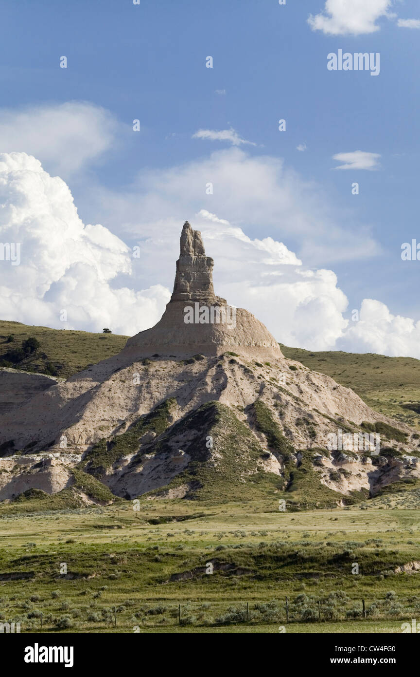 Chimney Rock National Historic Site, Nebraska, the most famous site on