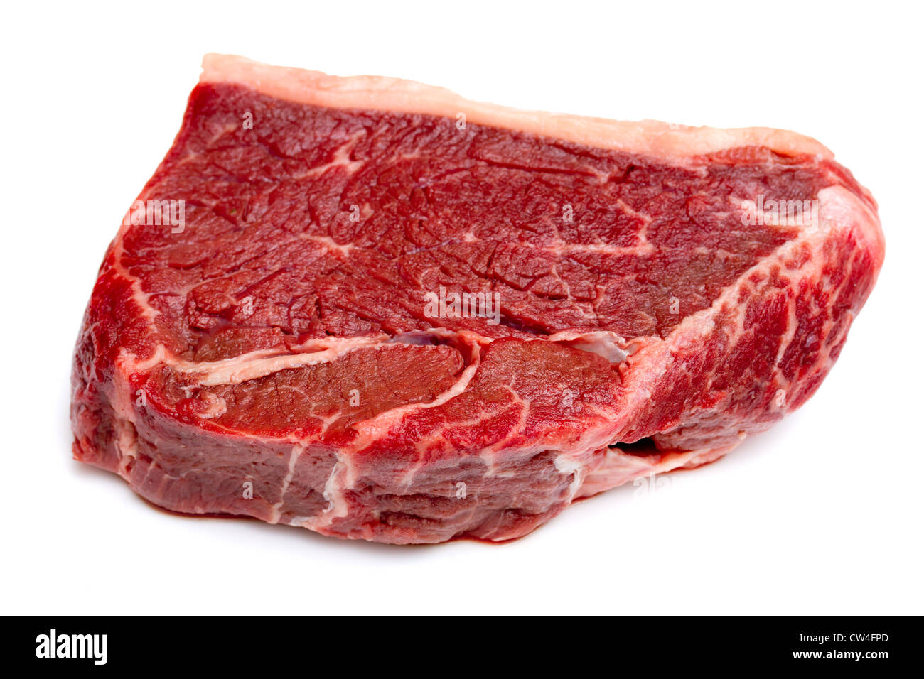 Steak isolated on white background Stock Photo - Alamy