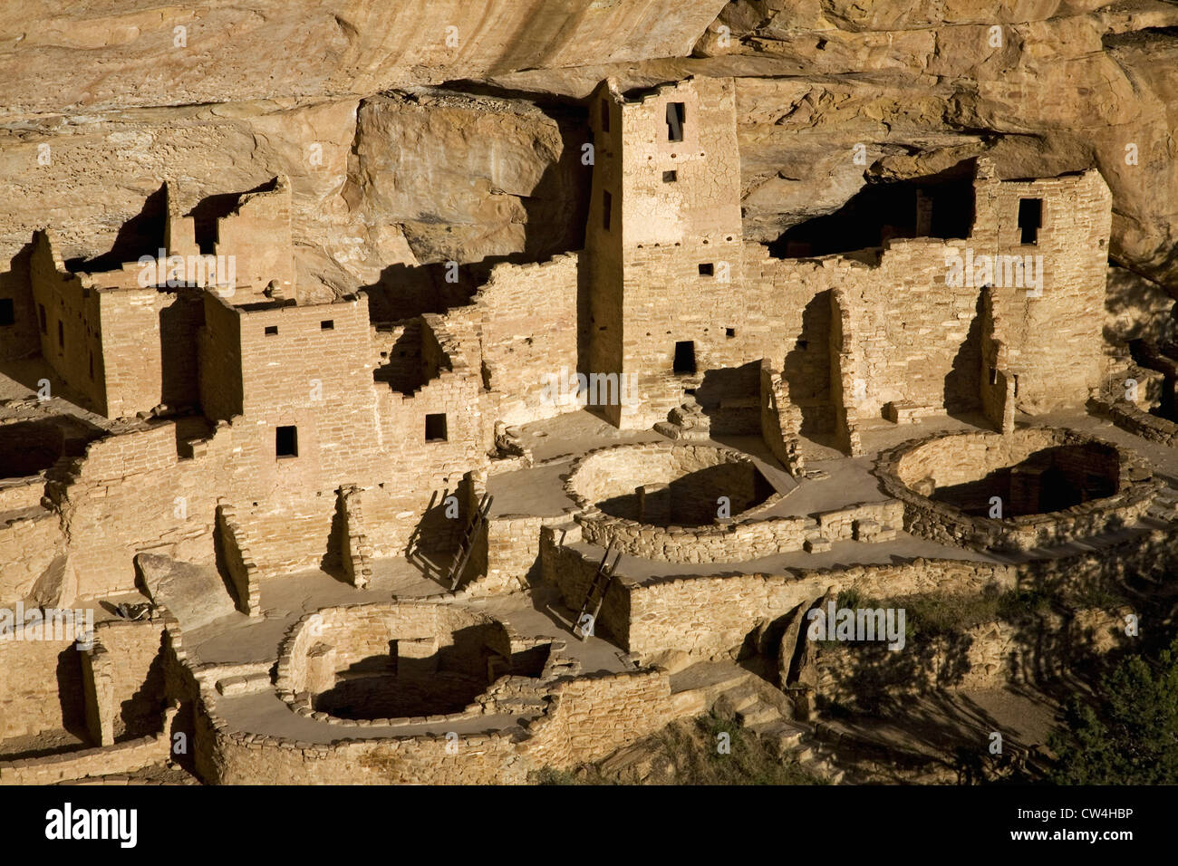Cliff Palace cliff dwelling Indian ruin, the largest in North America ...