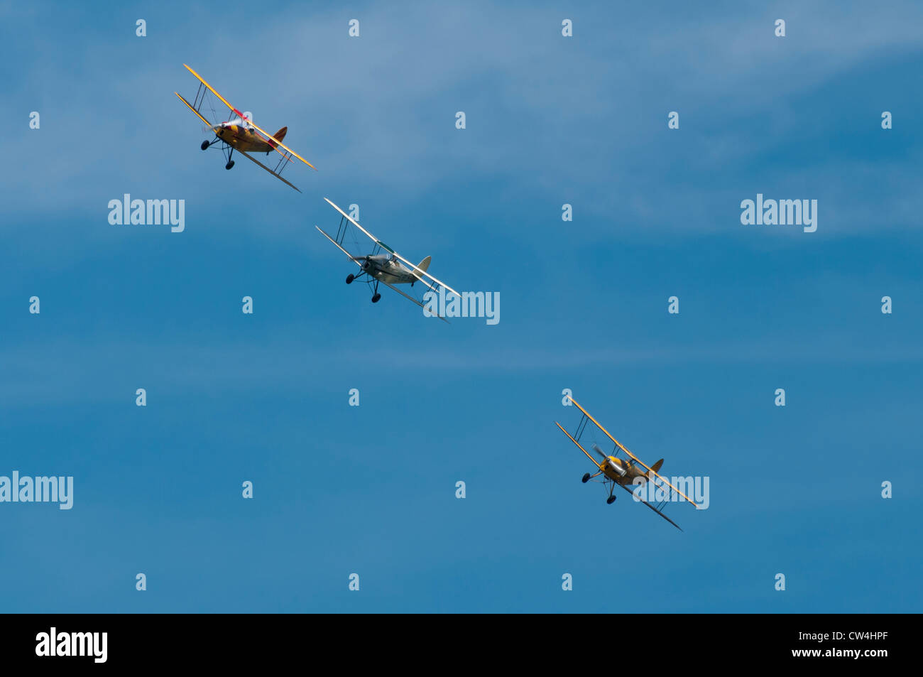 The Stampe Formation Display Team Biplanes Bi Planes UK Stock Photo