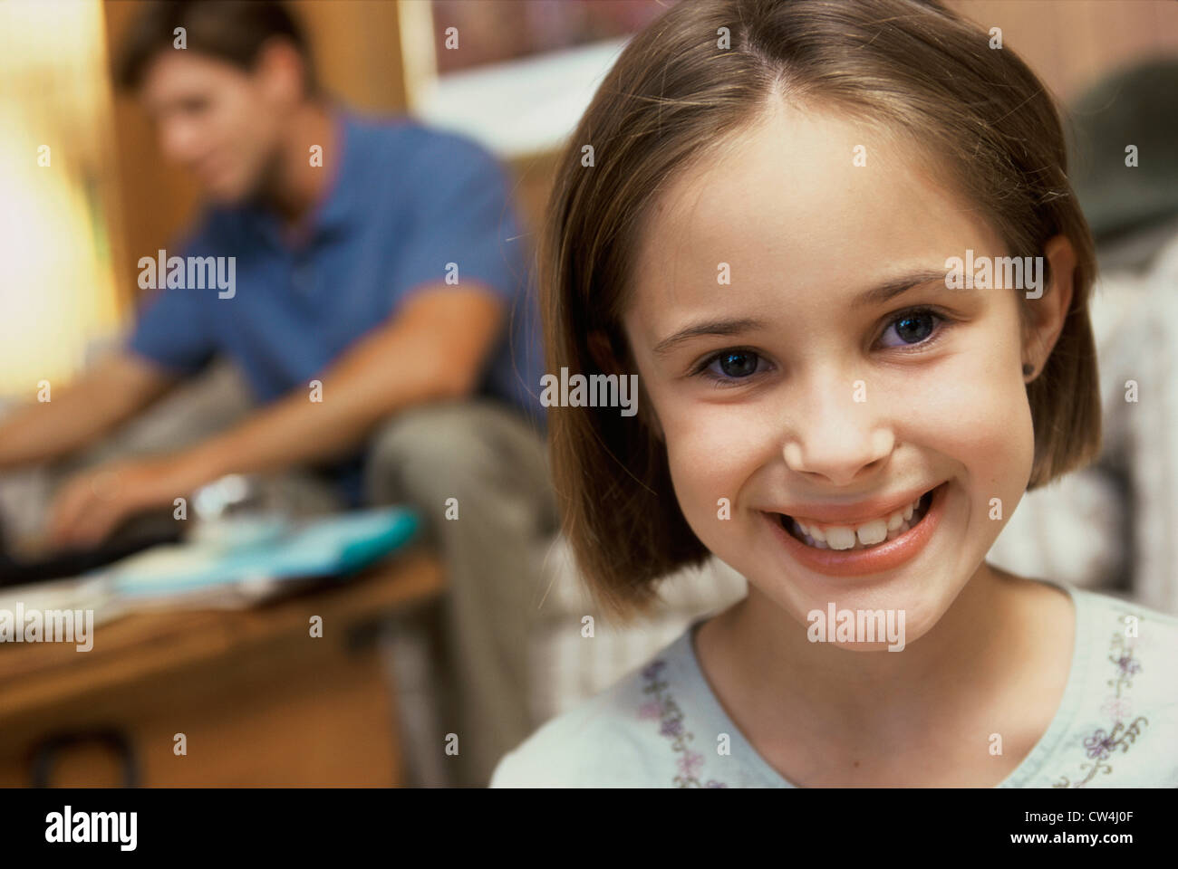 Portrait of a girl smiling Stock Photo - Alamy