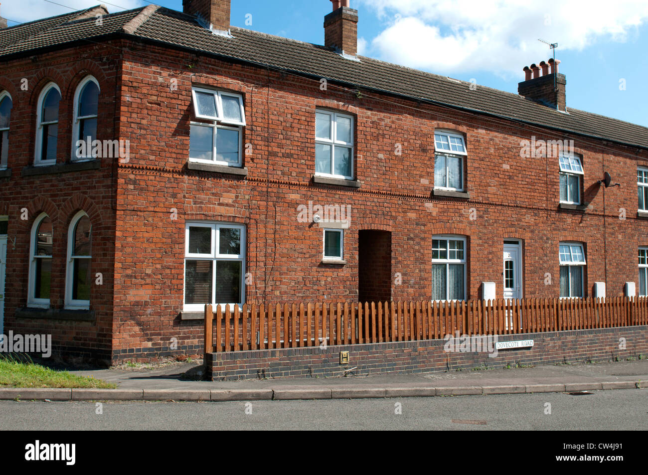 Terraced housing in Croft village, Leicestershire, UK Stock Photo Alamy