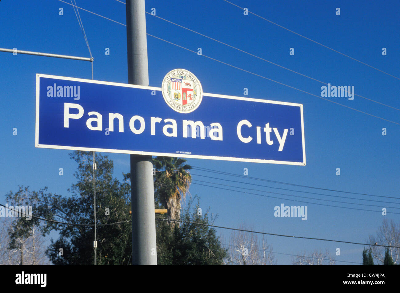 Panoramic Sign A sign for Panorama City, California Stock Photo - Alamy