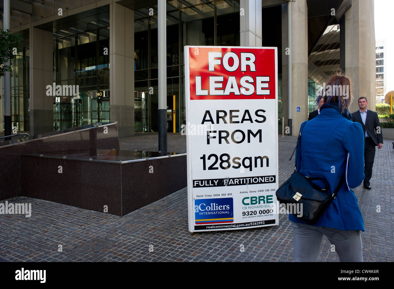 Perth Western Australia A For Lease sign on the street in Perth