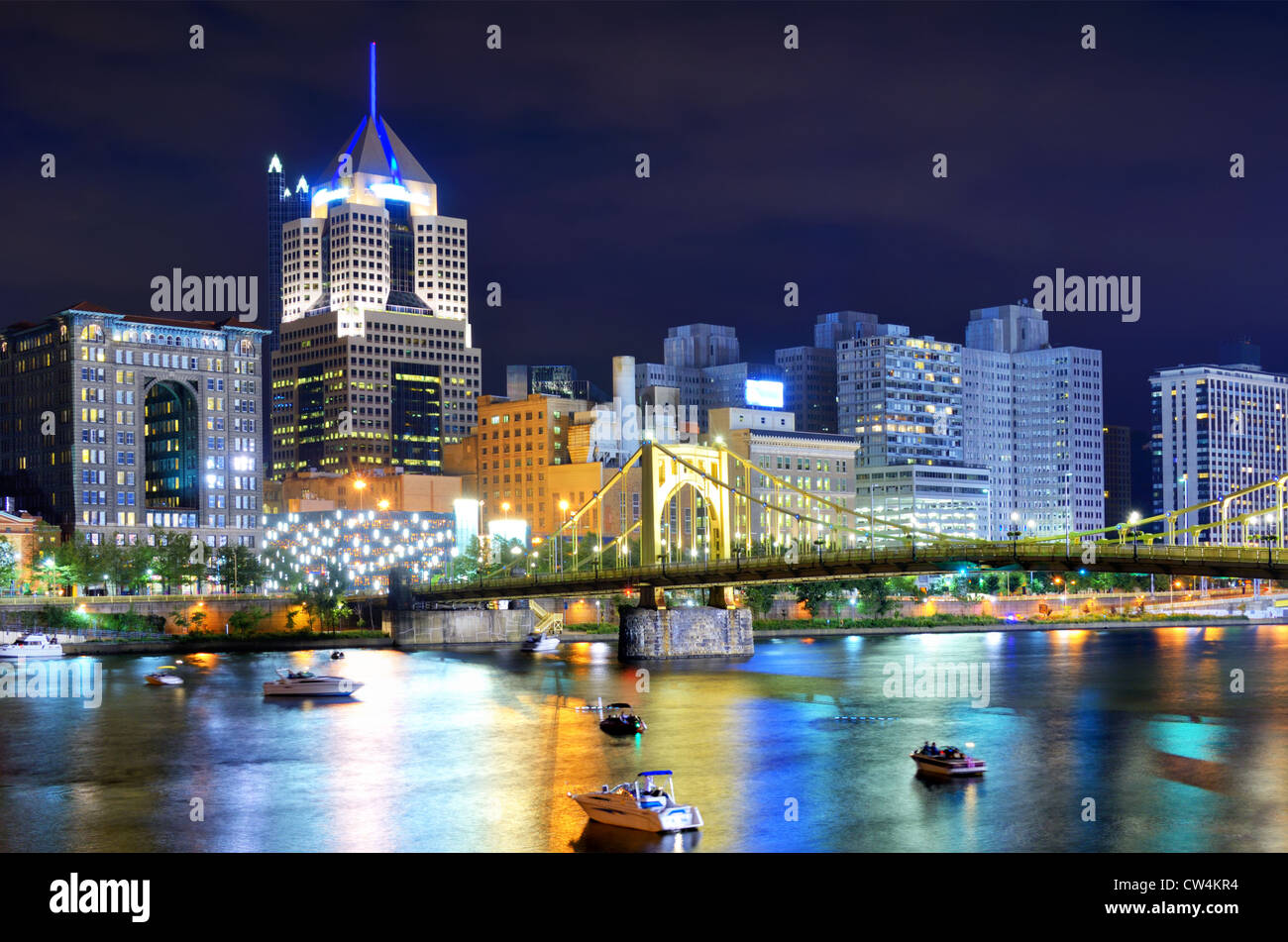 Skyscrapers in downtown Pittsburgh, Pennsylvania, USA. Stock Photo