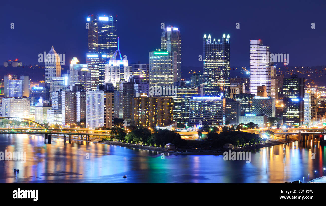 Skyscrapers in downtown Pittsburgh, Pennsylvania, USA. Stock Photo