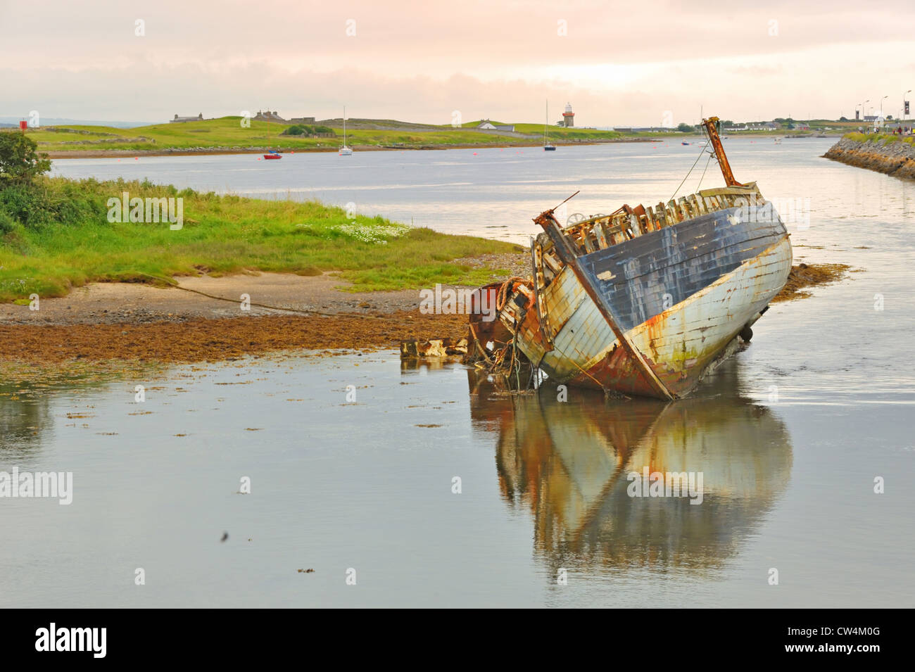 Old fishing boat in ireland Stock Photo