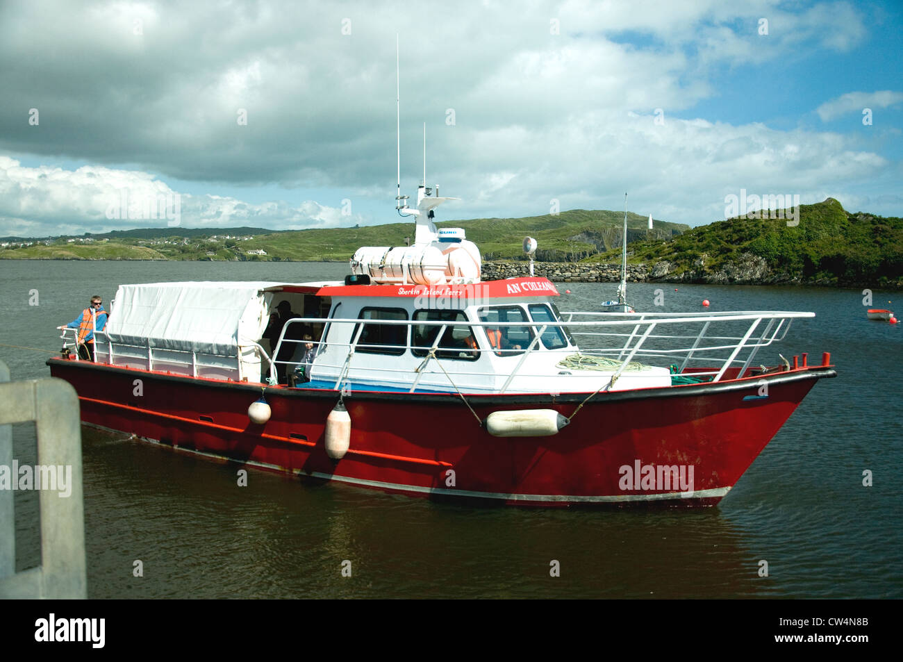 The Sherkin Island ferry that links the island with mainland Baltimore in southwest Ireland Stock Photo