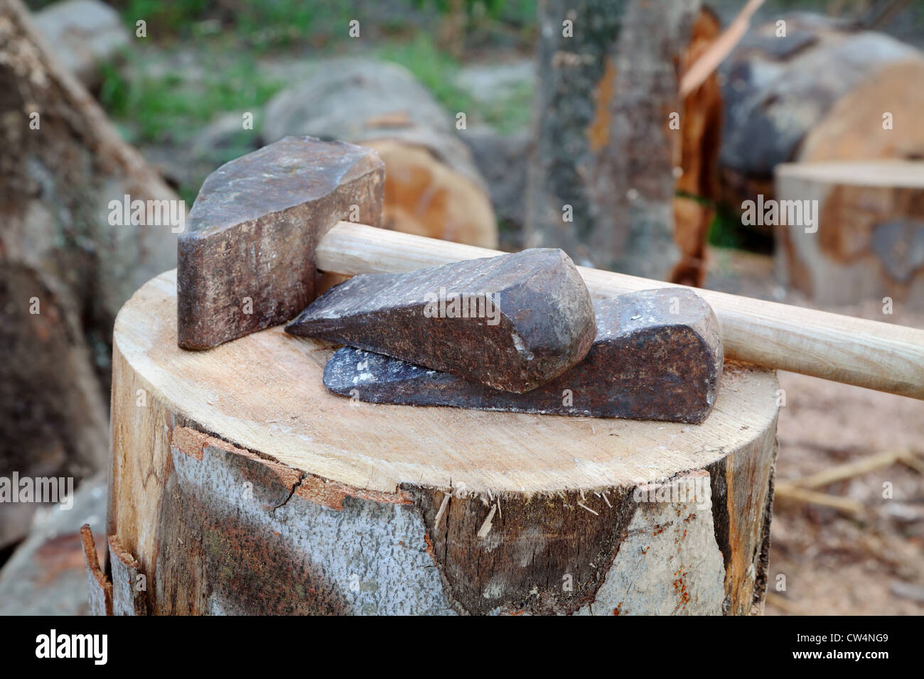 wedge and hammer
