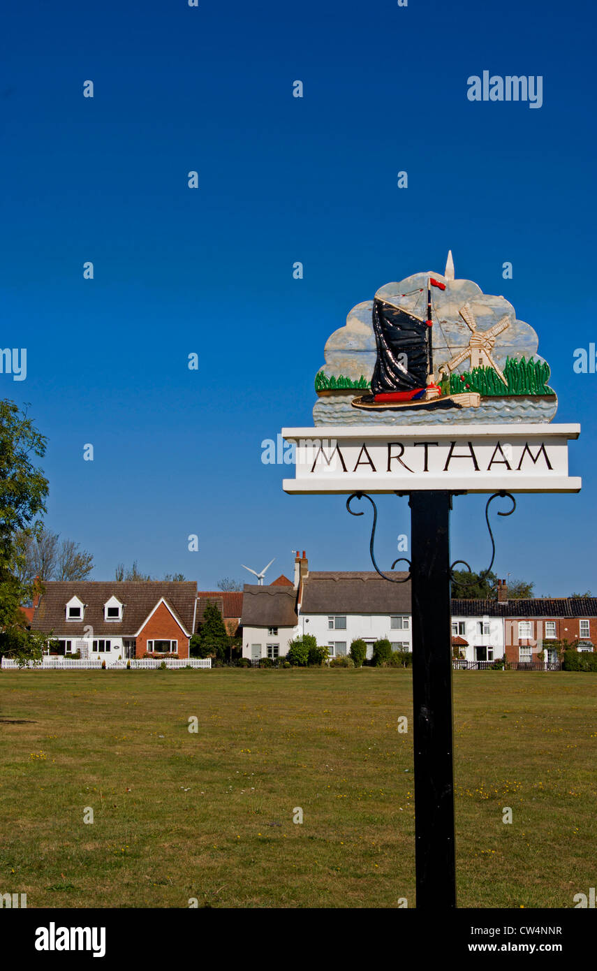 The Village Green at Martham in Norfolk, with its Thatched Cottages and