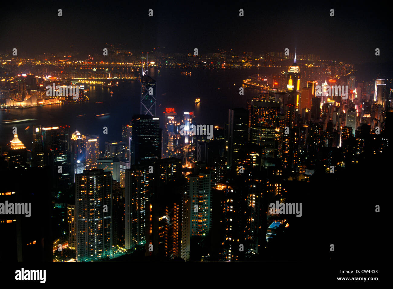 Hong Kong skyline at night Stock Photo - Alamy