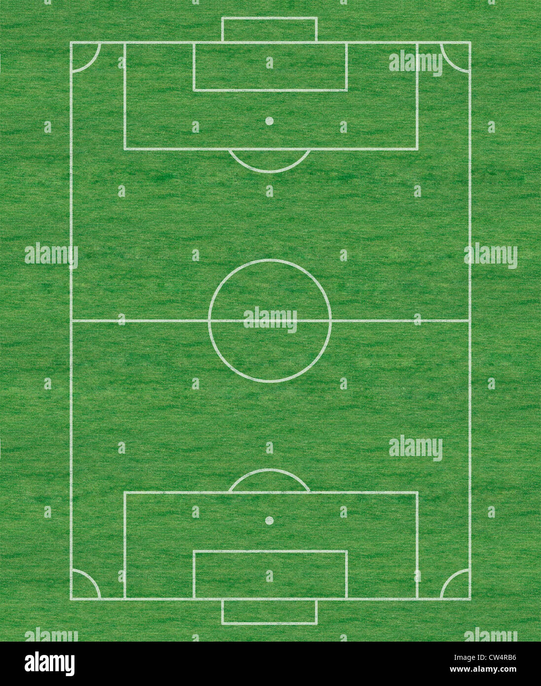 Layout or specifications for a soccer field Stock Photo - Alamy