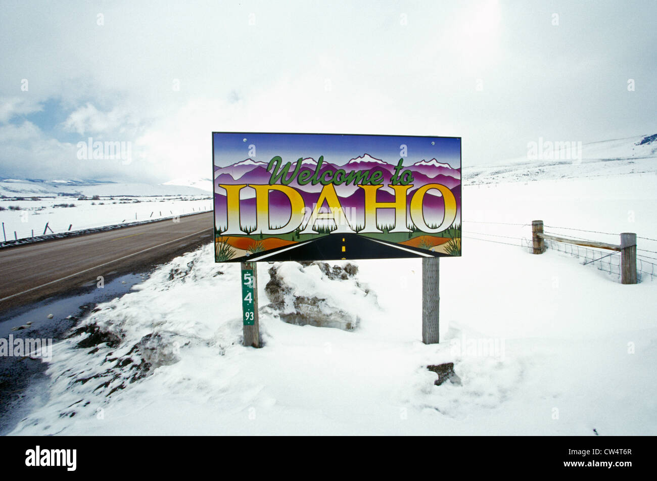 to Idaho Sign Stock Photo Alamy