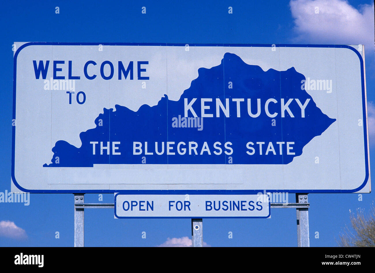 to Kentucky Sign Stock Photo Alamy