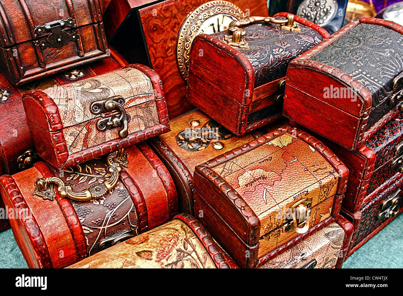 Group of old bags for travel Stock Photo Alamy