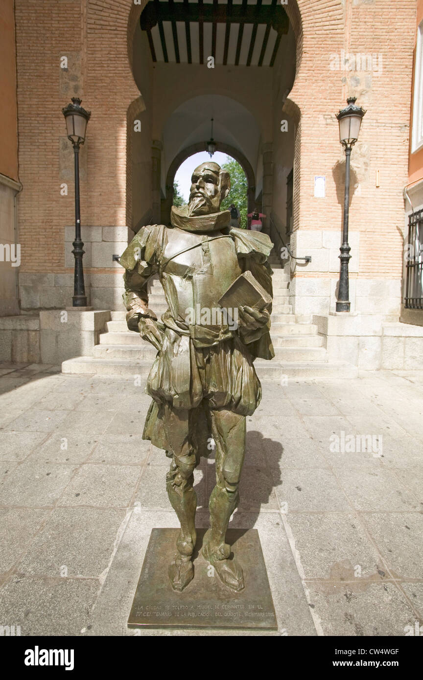 Modern statue of Don Quixote, written by author Miguel de Cervantes of