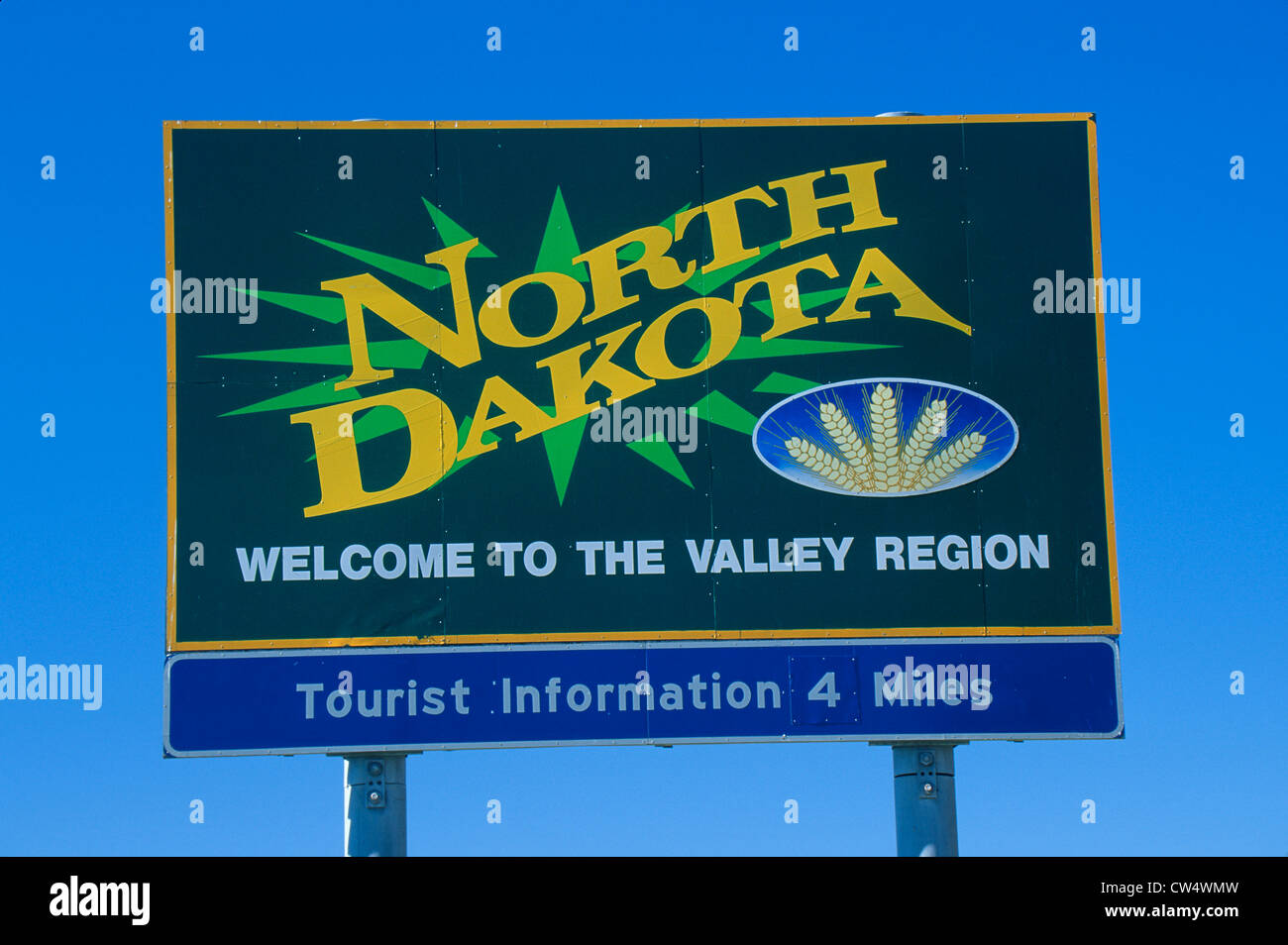 Welcome To North Dakota Sign Stock Photo Alamy