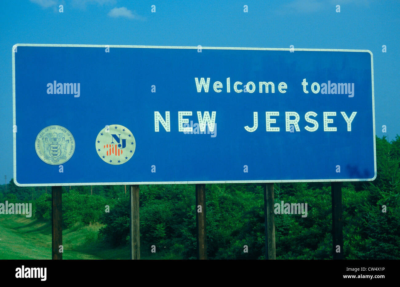 to New Jersey Sign Stock Photo Alamy