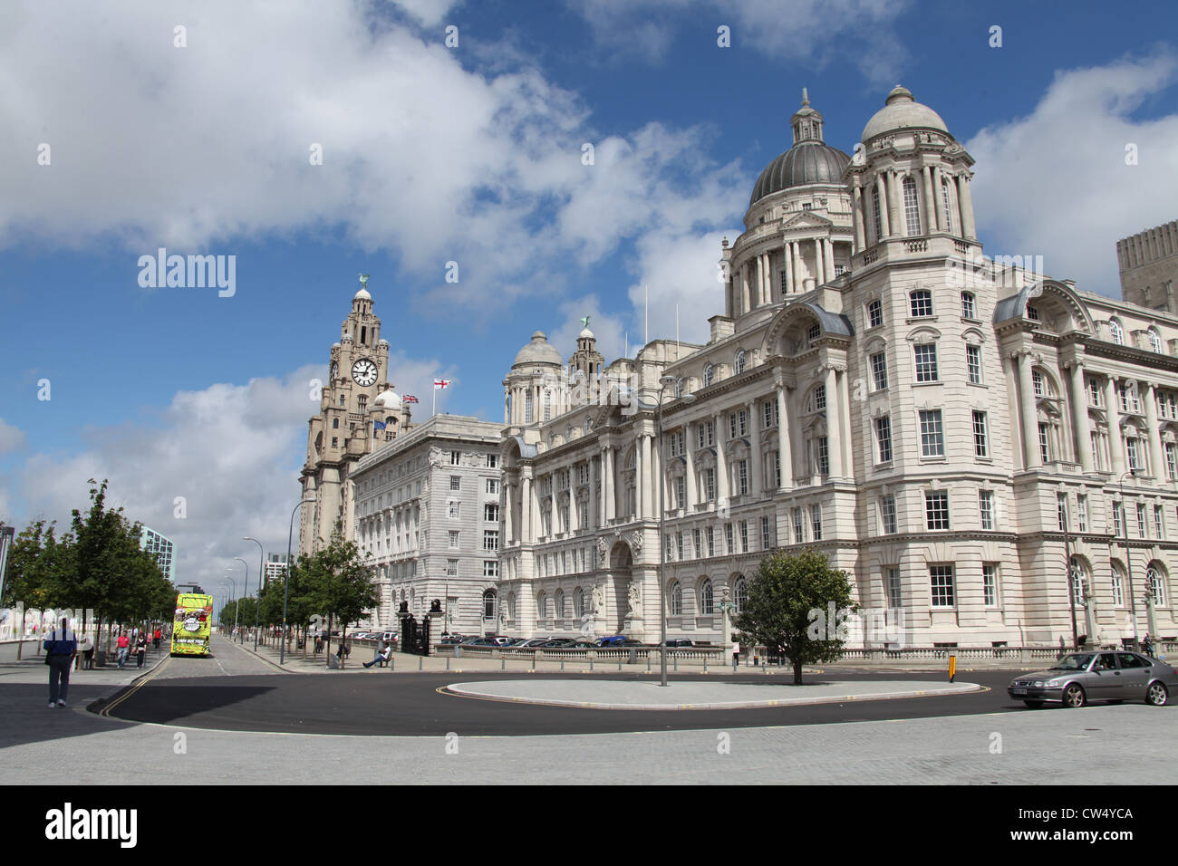 Summer 2012 at Pier Head in Liverpool Stock Photo