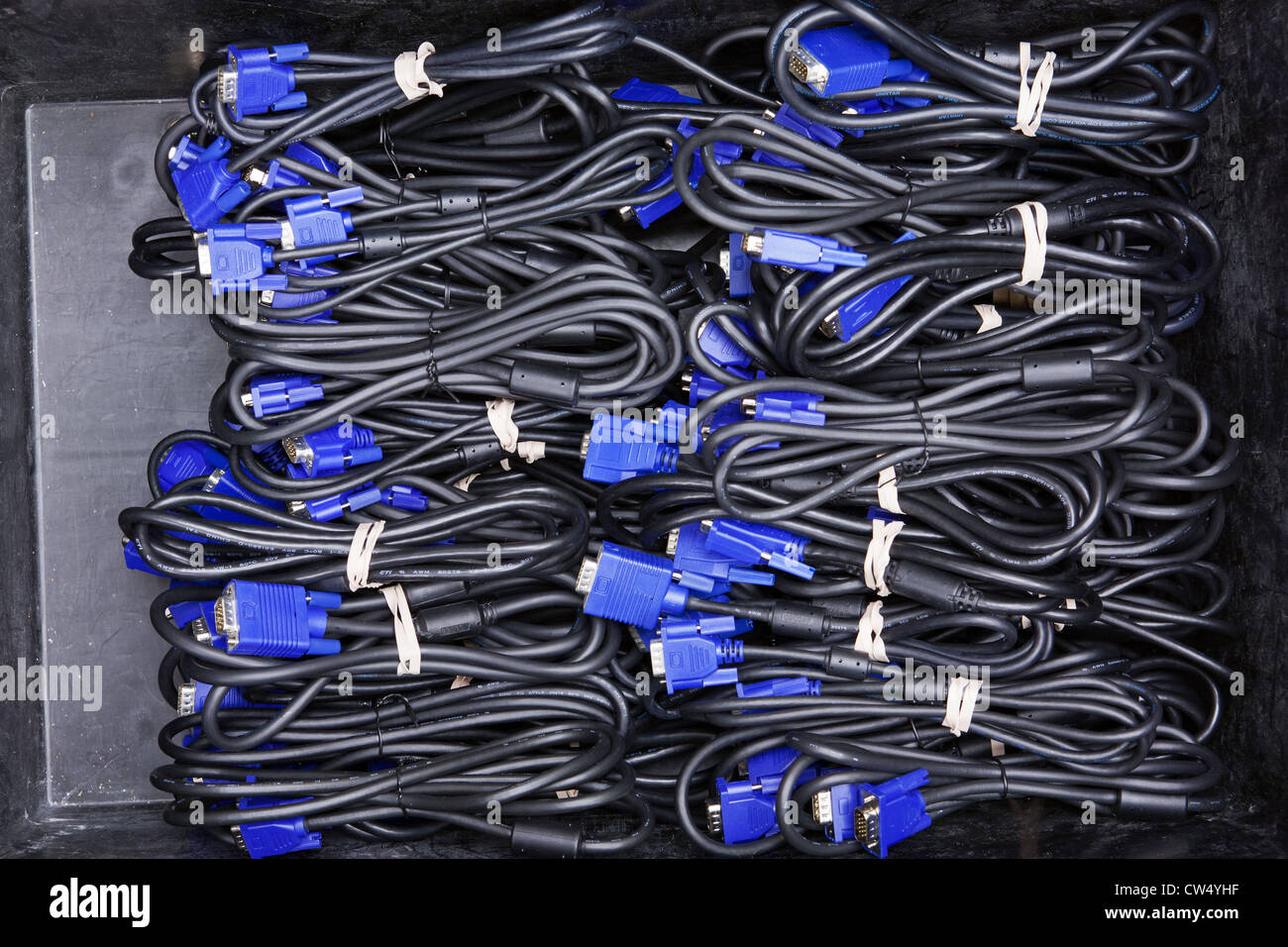 Computer power cords Stock Photo Alamy