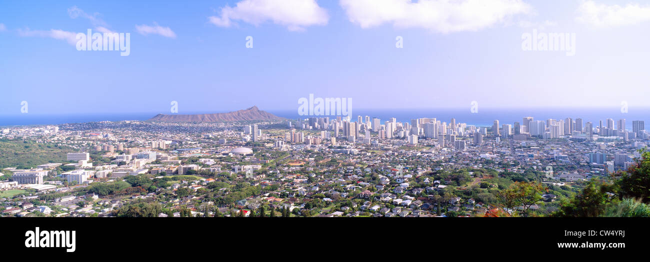 Panorama honolulu from diamond hi-res stock photography and images - Alamy