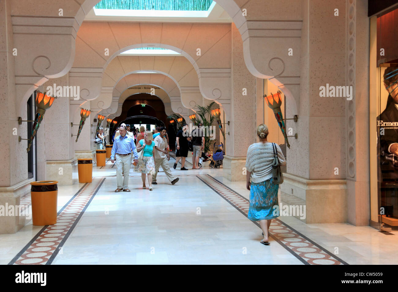 3677. H Atlantis shopping Mall, Palm Jumeirah, Dubai, UAE. Stock Photo