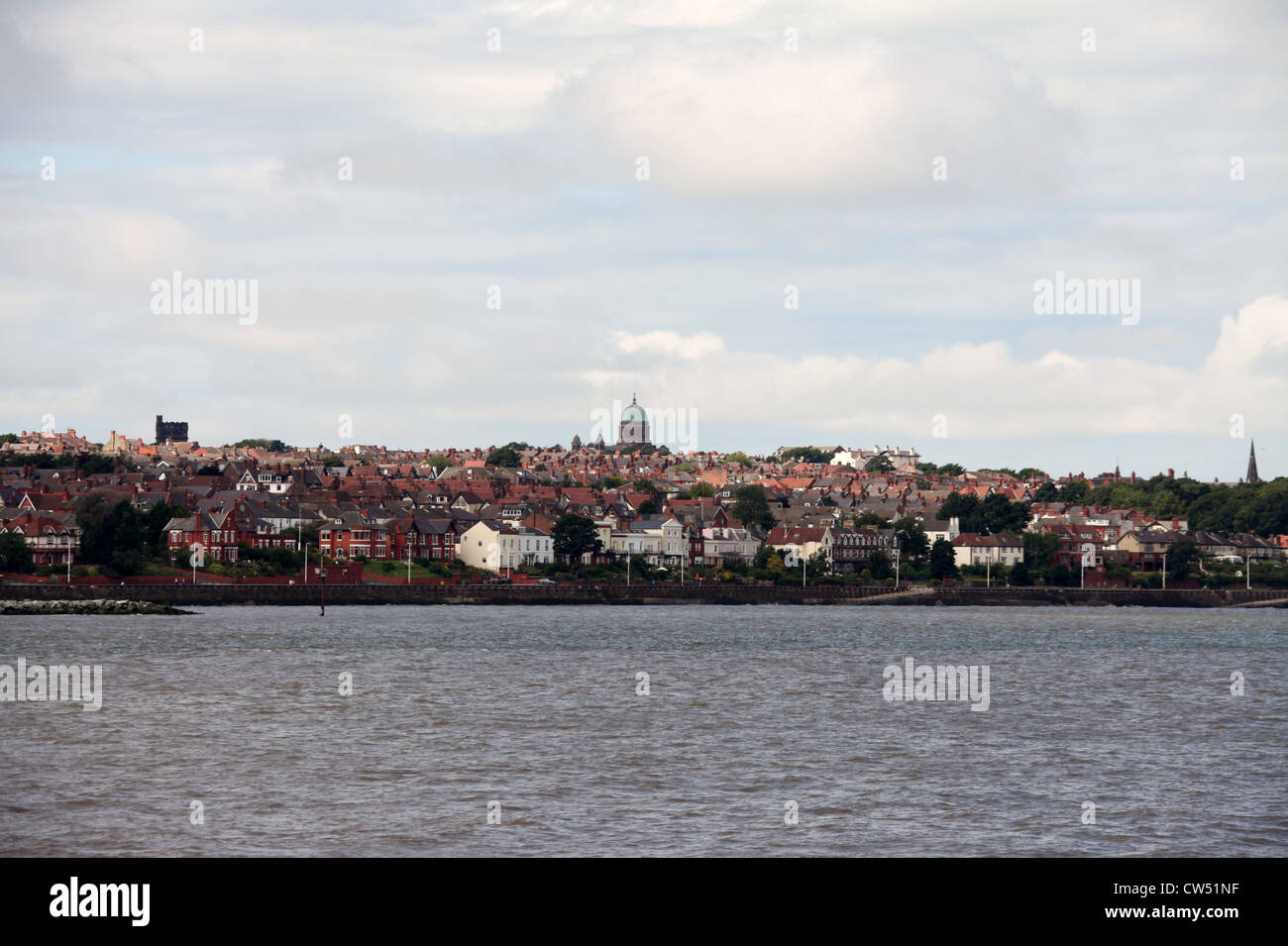 Wallasey from the River Mersey Stock Photo