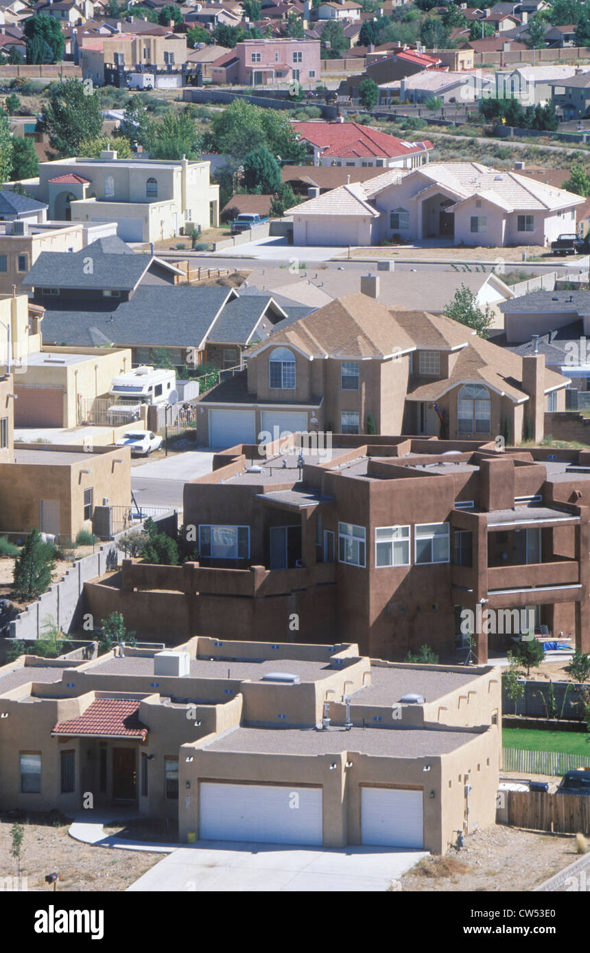 Suburban housing, Albuquerque, NM Stock Photo Alamy