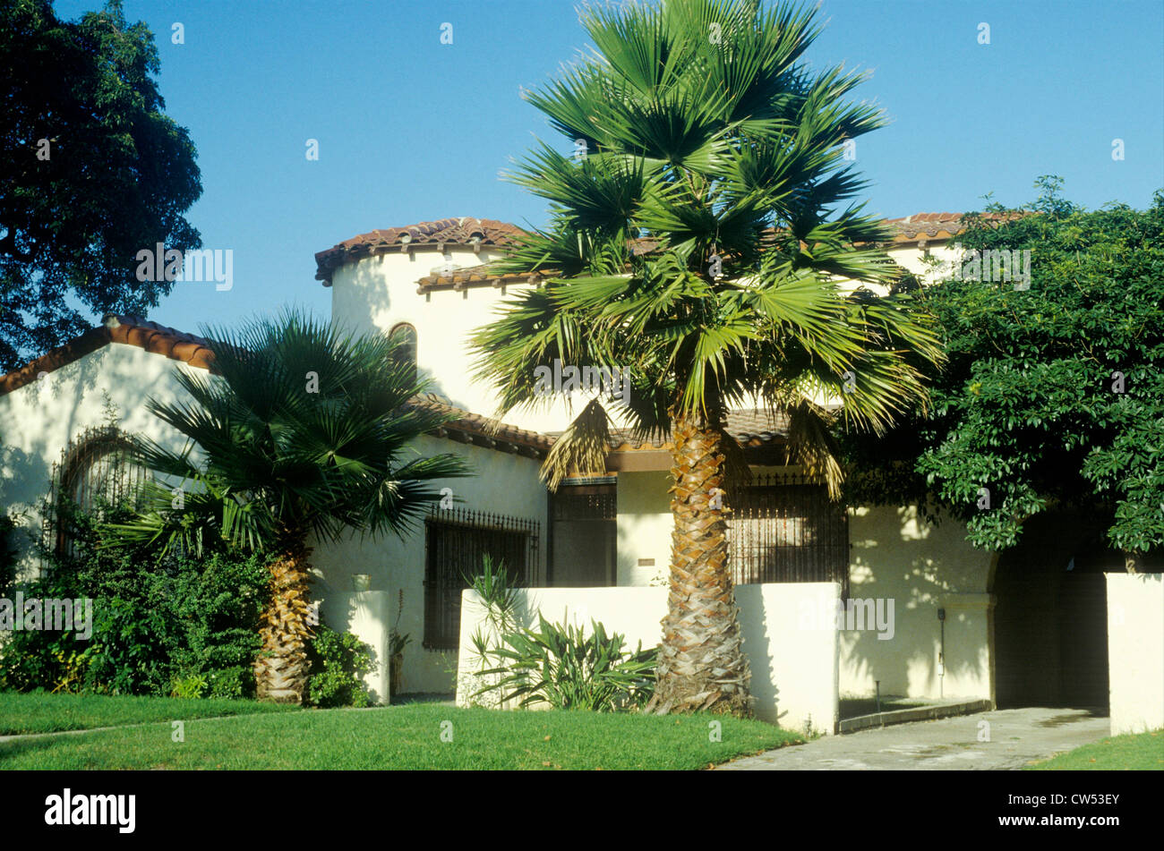 Southern CA estate, Beverly Hills, CA Stock Photo