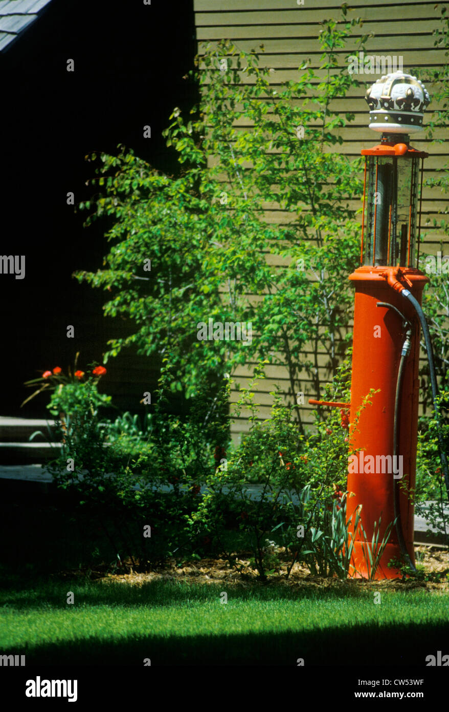 Antique gas pump, MI Stock Photo - Alamy