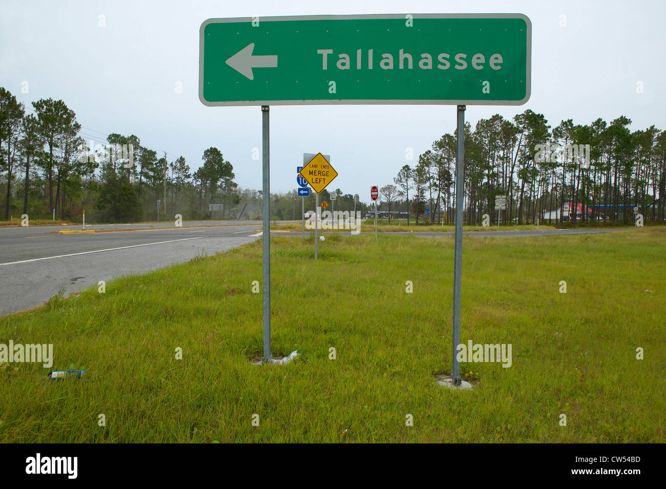 Tallahassee Florida Freeway sign Stock Photo Alamy
