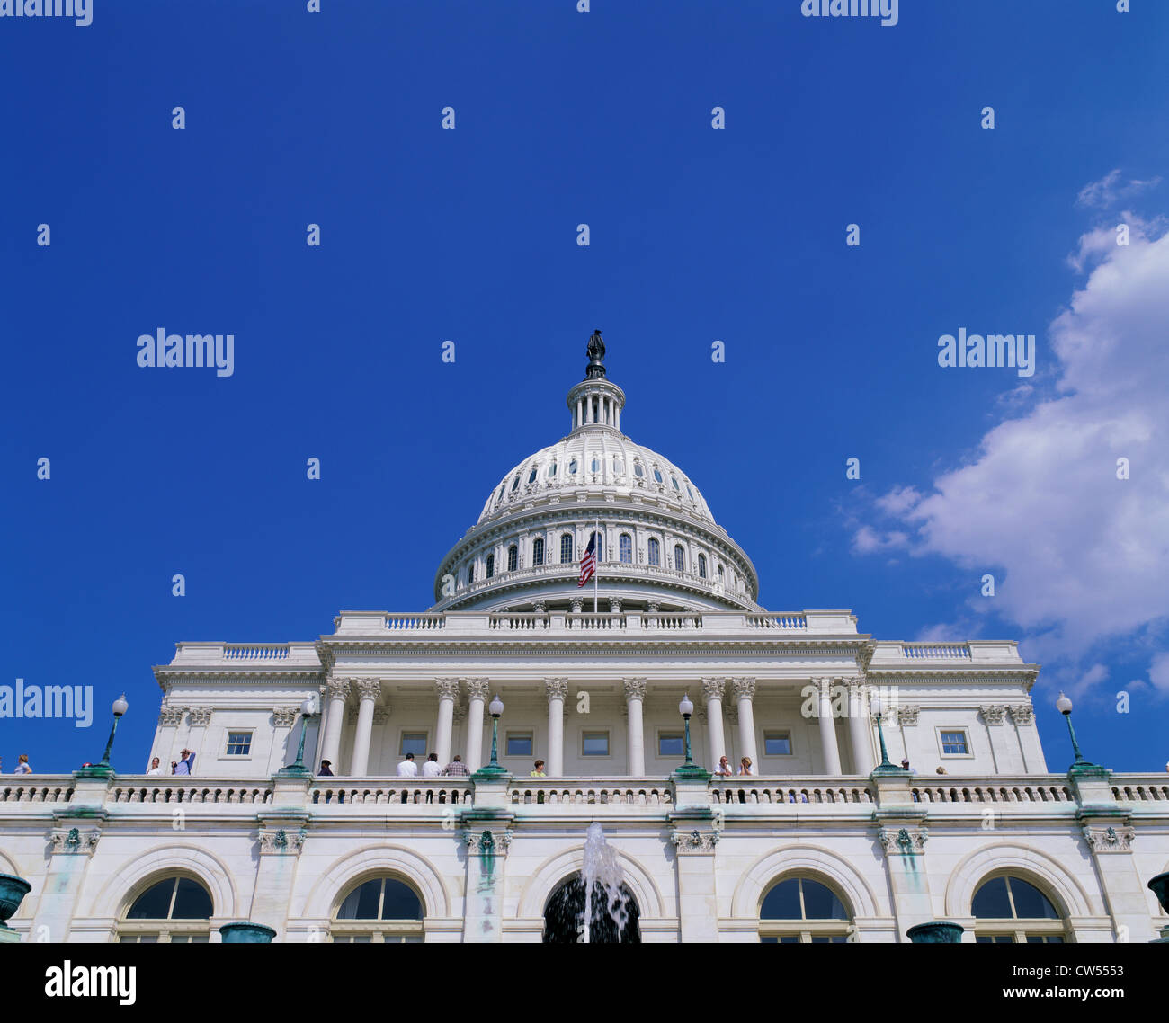 Low angle view of the Capitol Building, Washington, D.C., USA Stock Photo