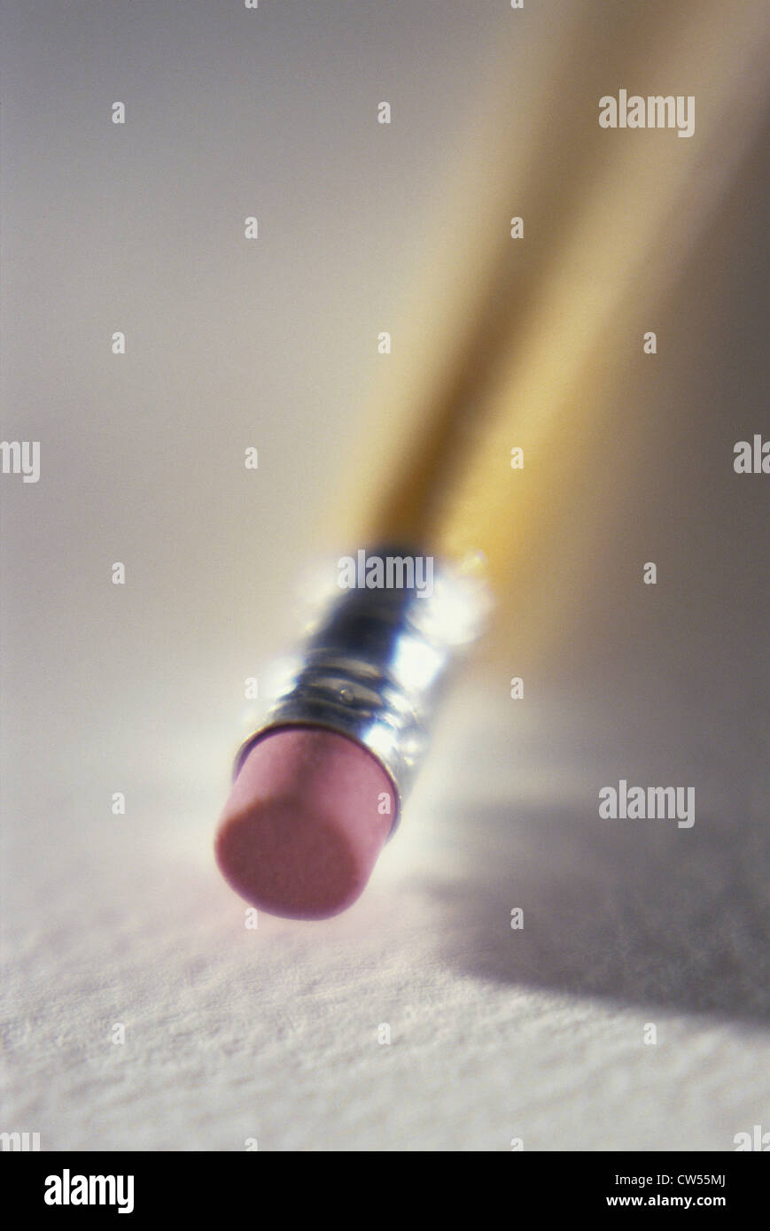 Closeup of the eraser on a pencil Stock Photo Alamy