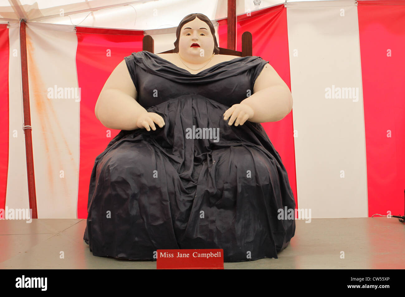 A Statue Of Miss Jane Campbell The Fat Lady A Circus