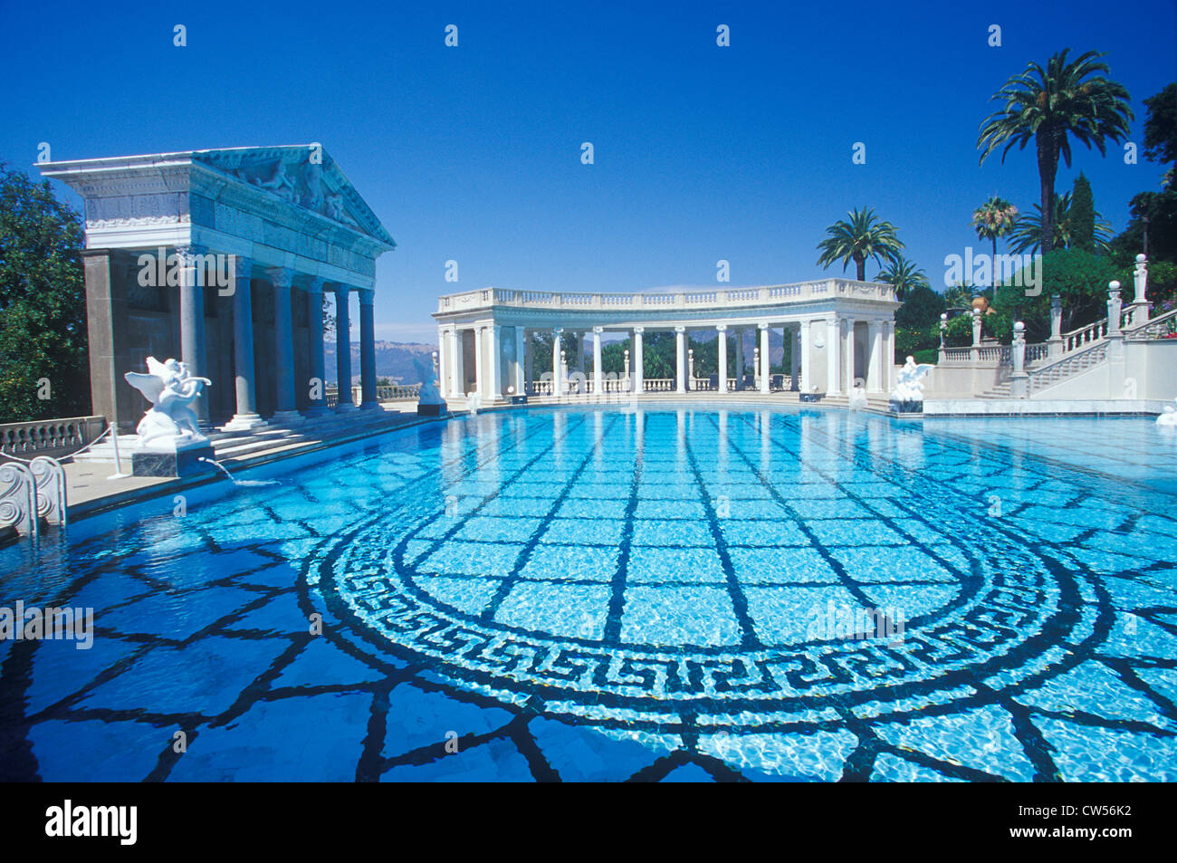 The Neptune pool, Hearst Castle, San Simeon, CA Stock Photo