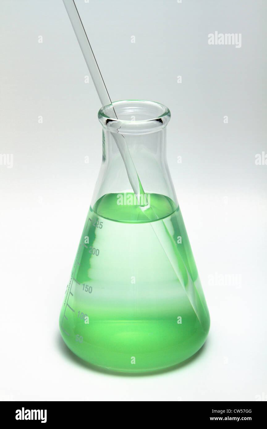 Erlenmeyer flask Stock Photo