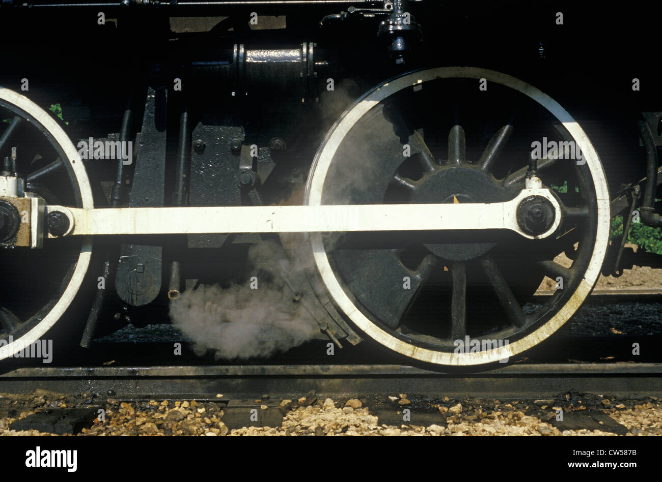 A standard gauge steam engine in Eureka Springs, Arkansas Stock Photo