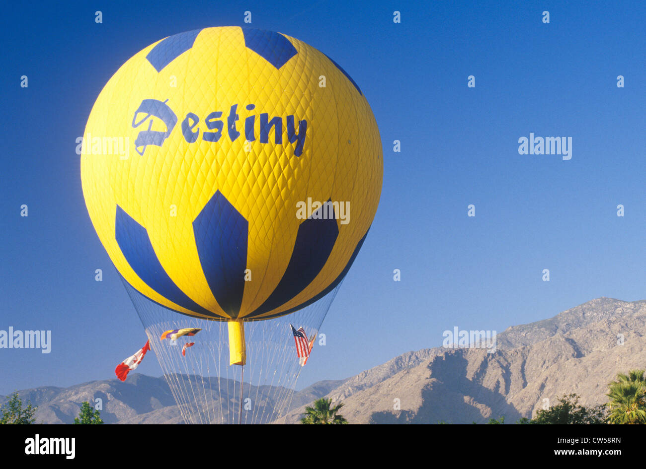 A balloon in flight during the Gordon Balloon Race at Palm