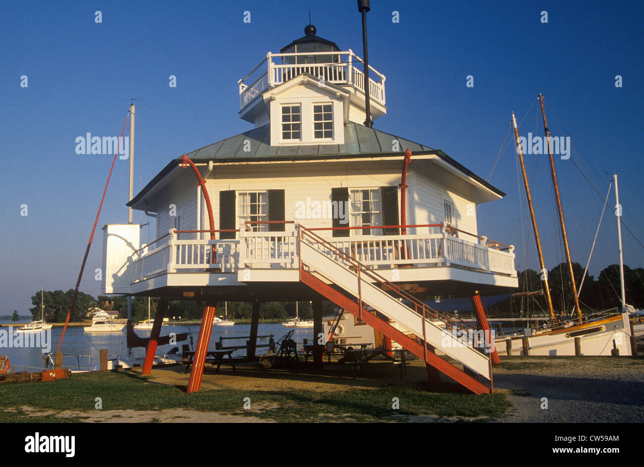 Hooper Strait Lighthouse lamp at Hooper Strait in Tangier Sound