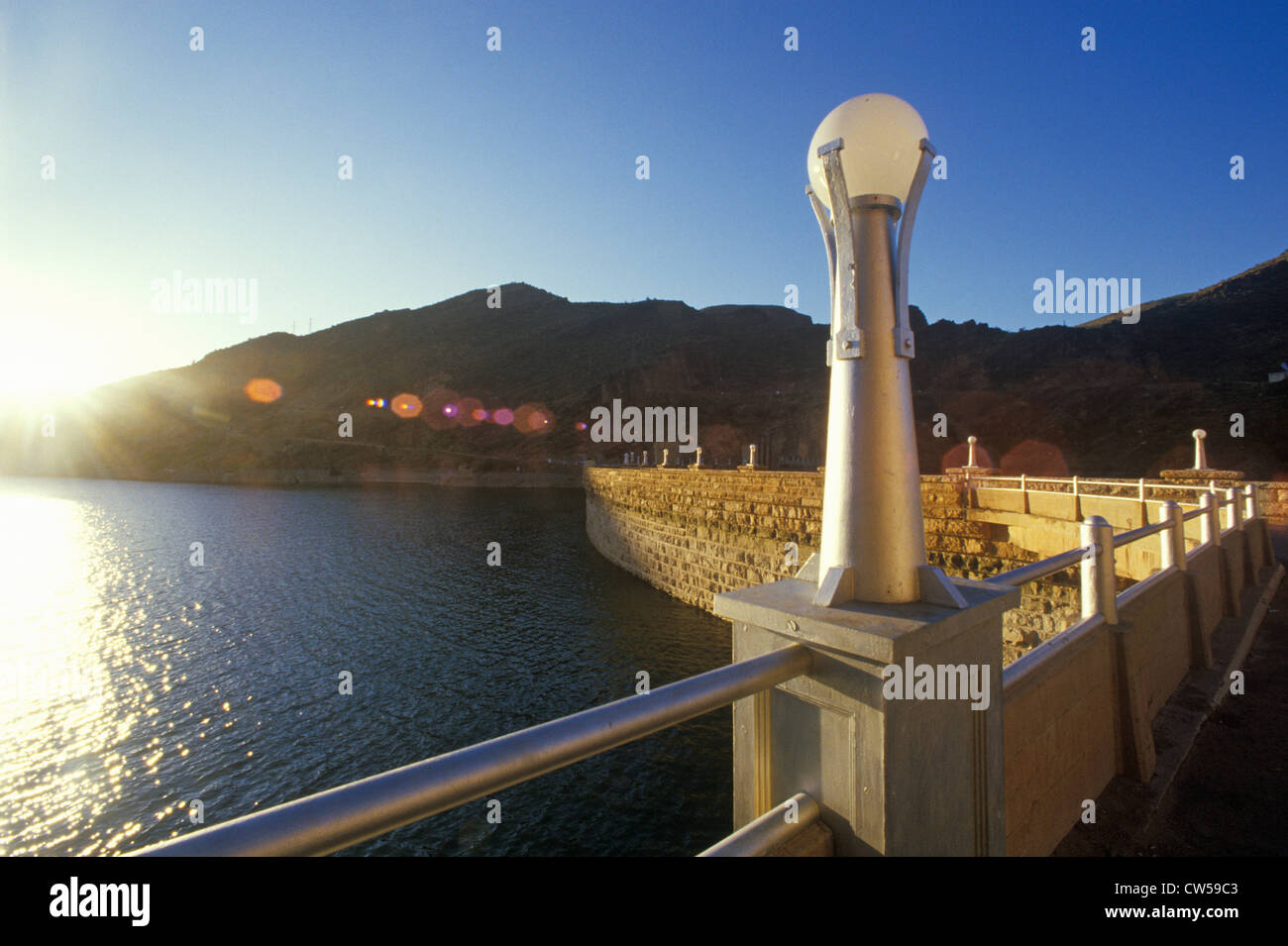 Theodore Roosevelt Dam at Theodore Roosevelt Lake, AZ Stock Photo Alamy