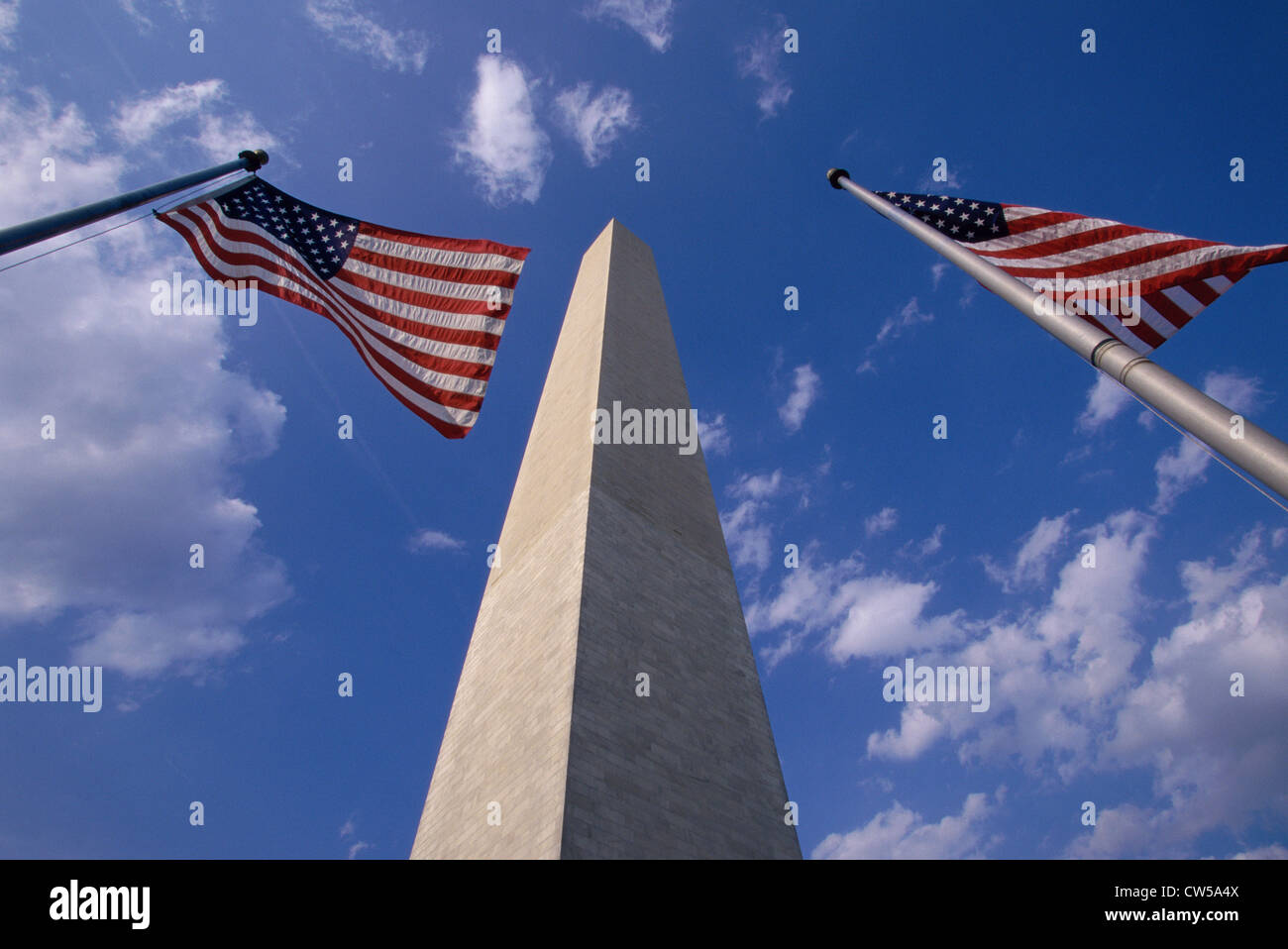 Low angle view of the Washington Monument, Washington, D.C., USA Stock Photo