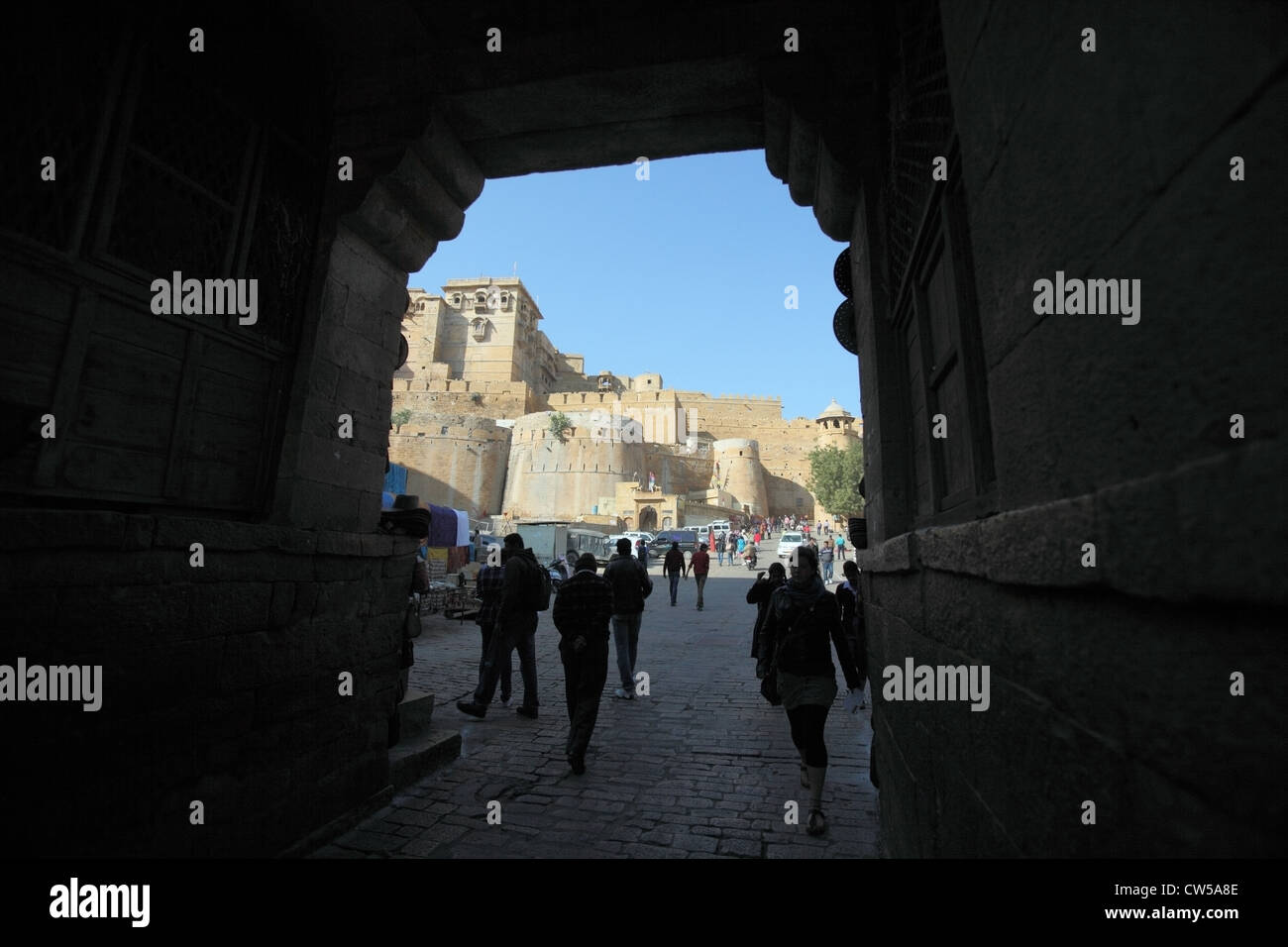 the gateway to Jaisalmer fort, Rajasthan, India Stock Photo