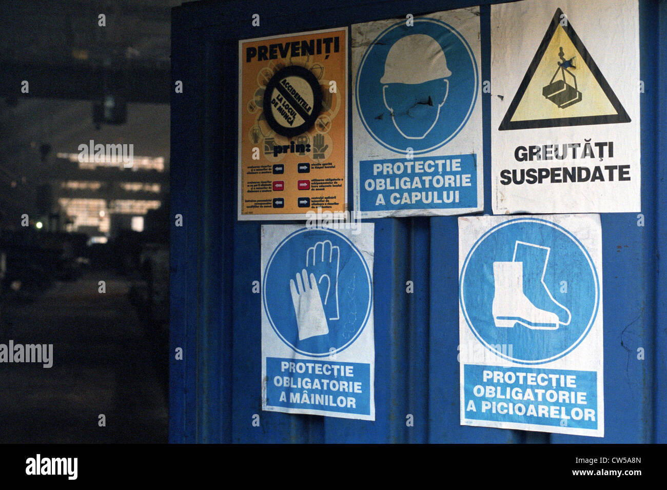 Symbol Signs for Safety and Health in Kvaerner IMGB plant, Bucharest