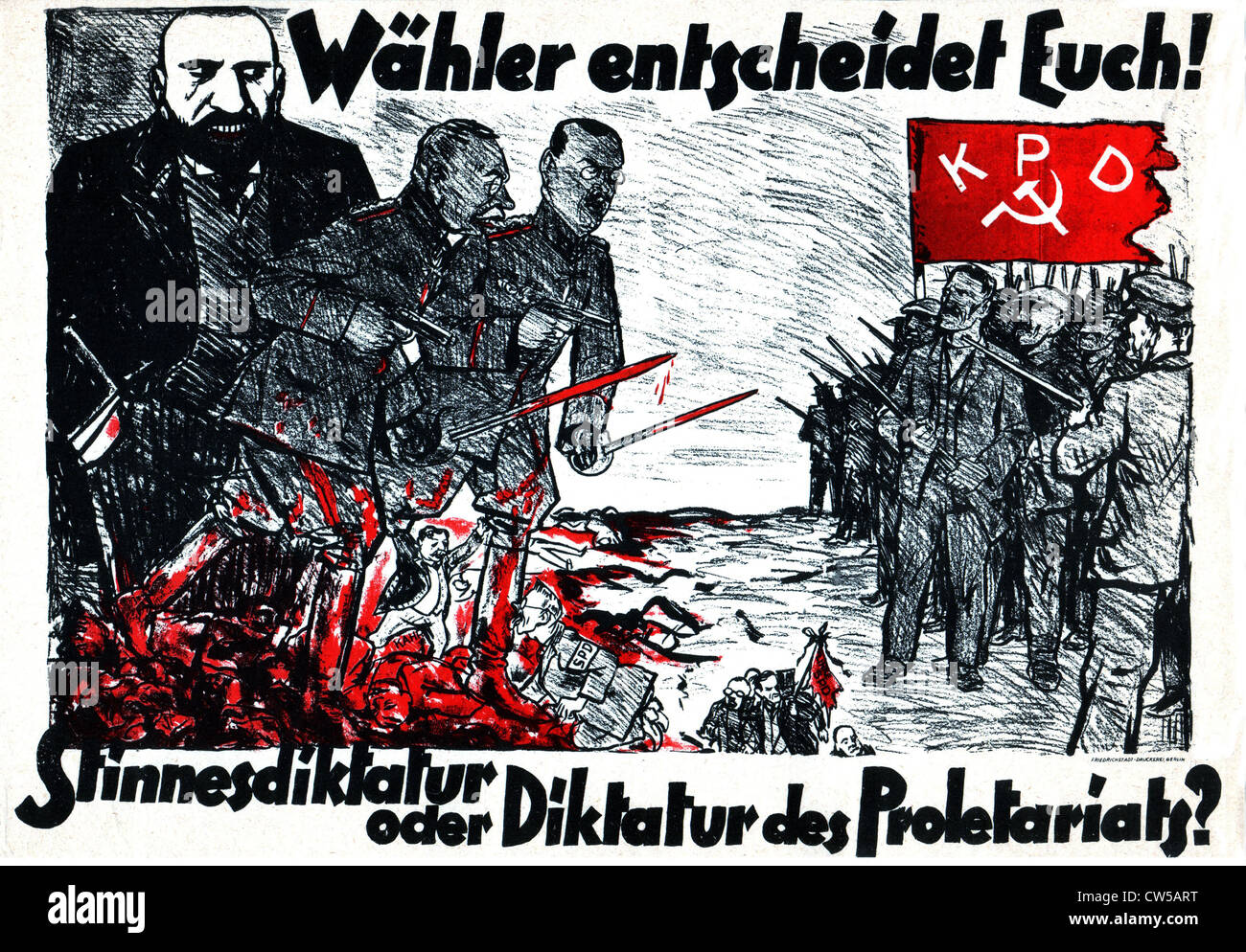 Communist propaganda poster: 'The dictatorship of Stinnes or that of the proletariat' Stock Photo